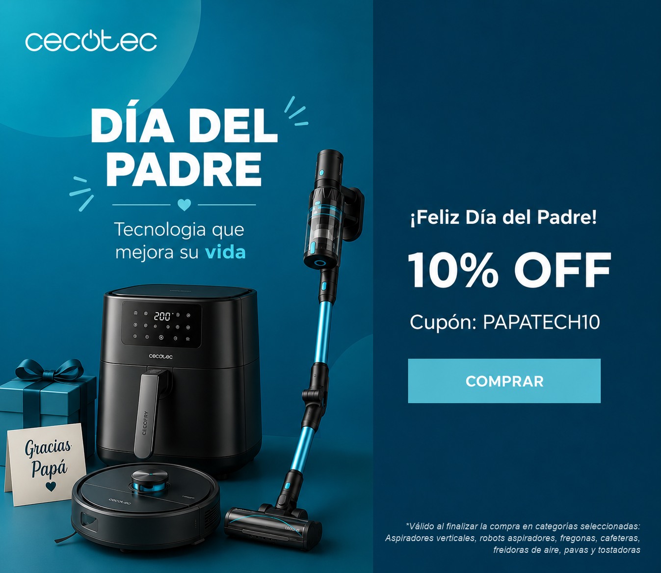 Día del Padre 10% OFF - Cupón PAPATECH10